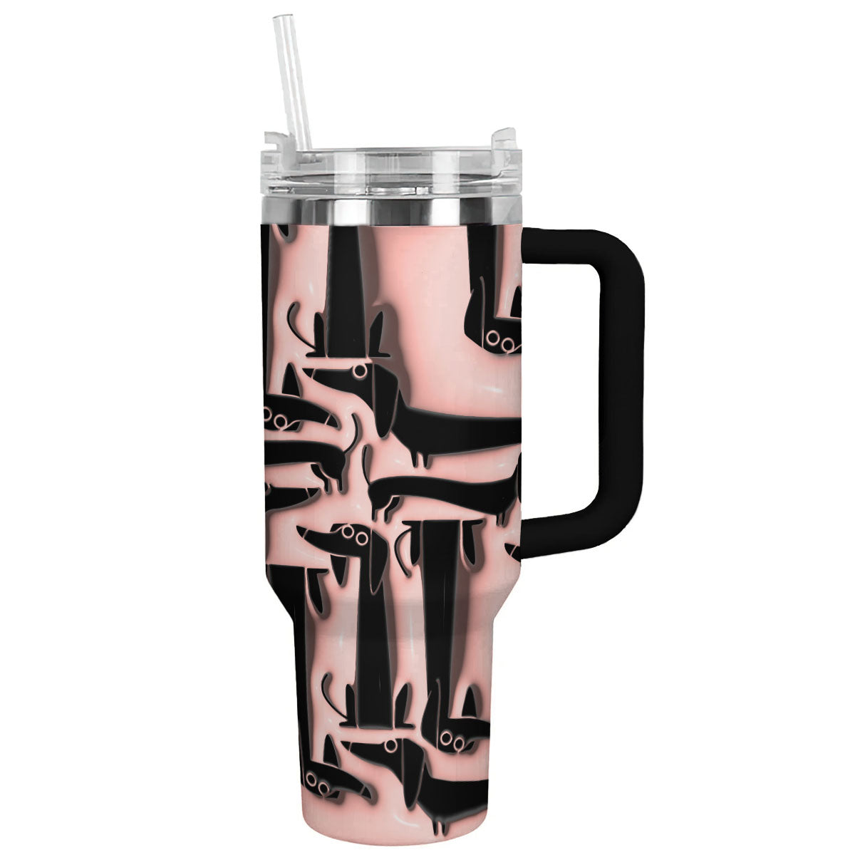 Dog Custom Stanley Quencher 40oz Stainless Steel Tumbler With Handle