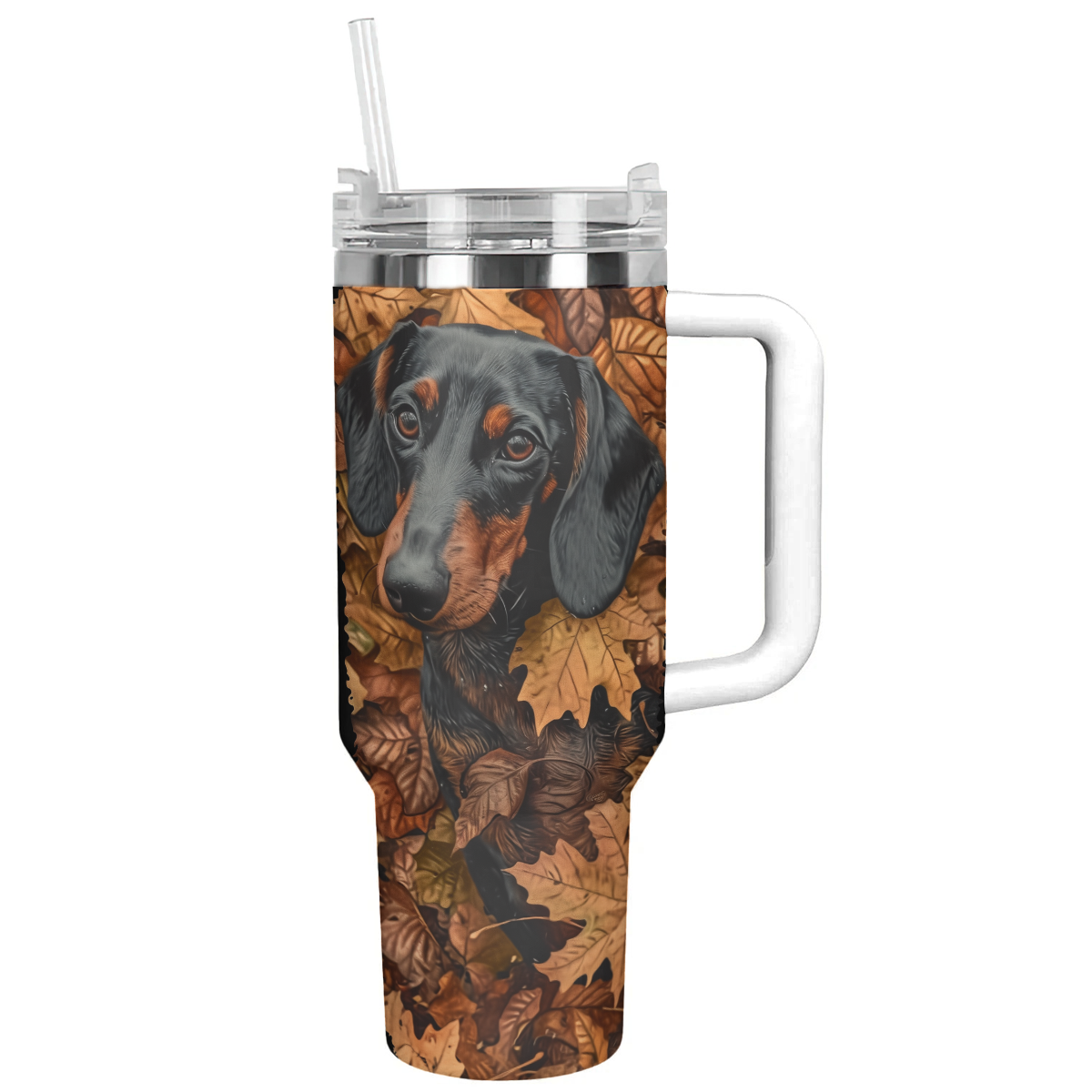 Dog Custom Stanley Quencher 40oz Stainless Steel Tumbler With Handle