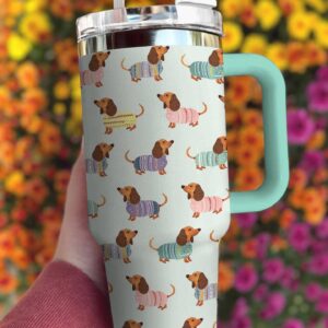 Dog Custom Stanley Quencher 40oz Stainless Steel Tumbler With Handle