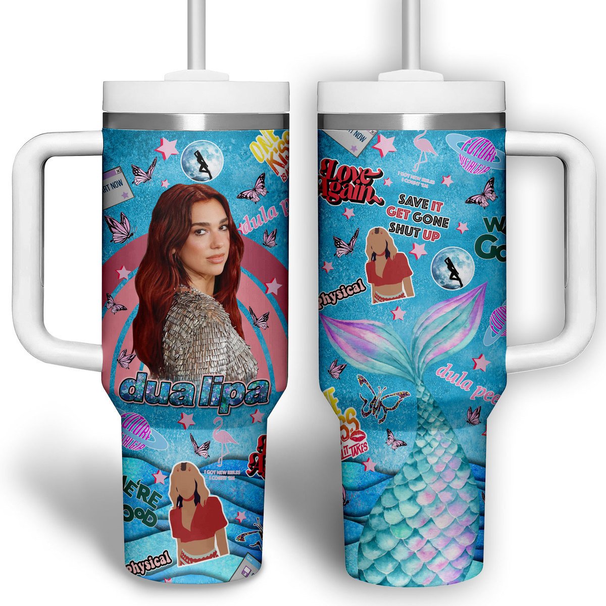 Dolly Parton Music Custom Stanley Quencher 40oz Stainless Steel Tumbler With Handle