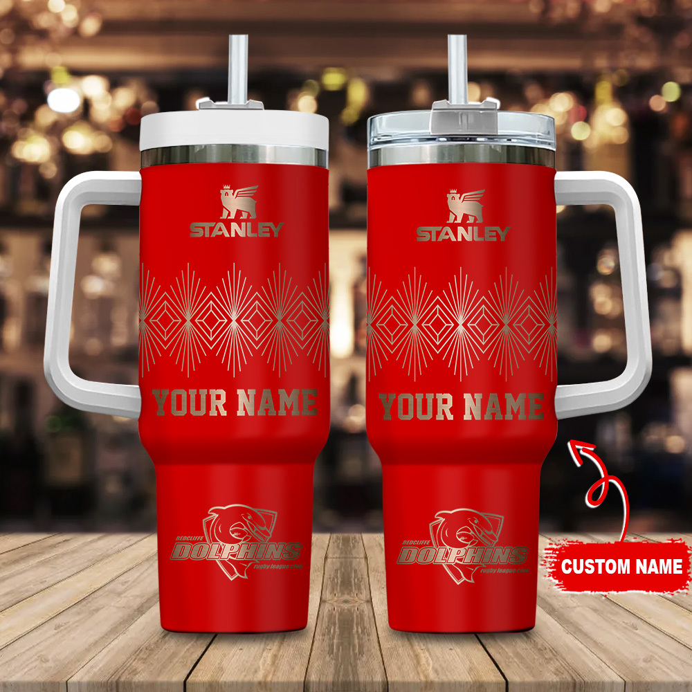 Dolphins NRL Custom Stanley Quencher 40oz Stainless Steel Tumbler With Handle