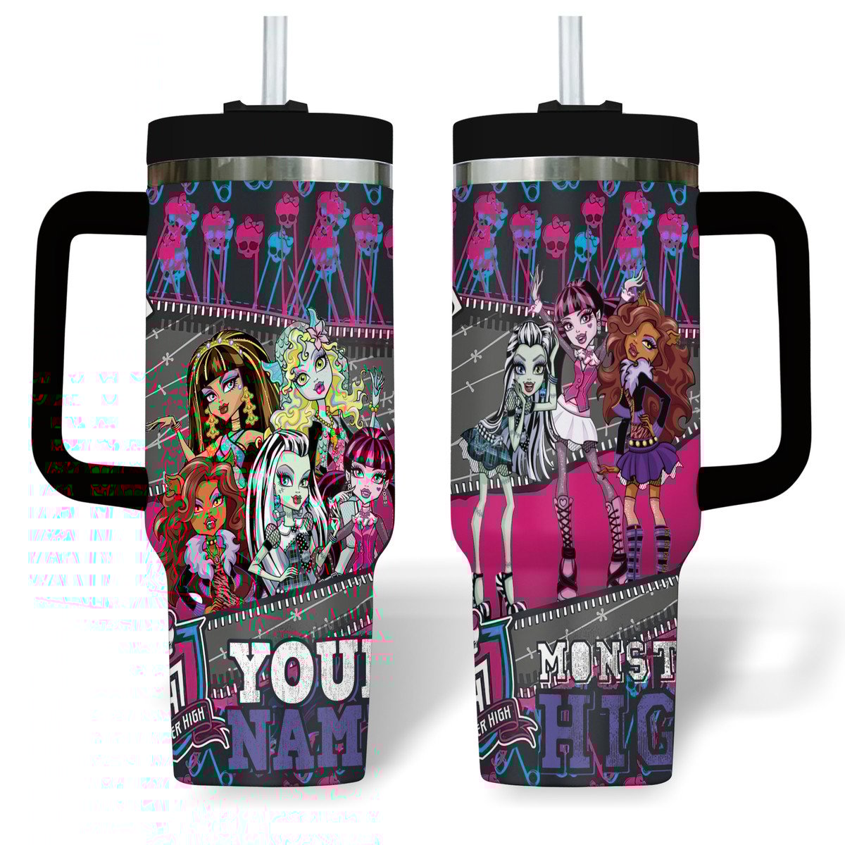 Draculaura Movies Custom Stanley Quencher 40oz Stainless Steel Tumbler With Handle