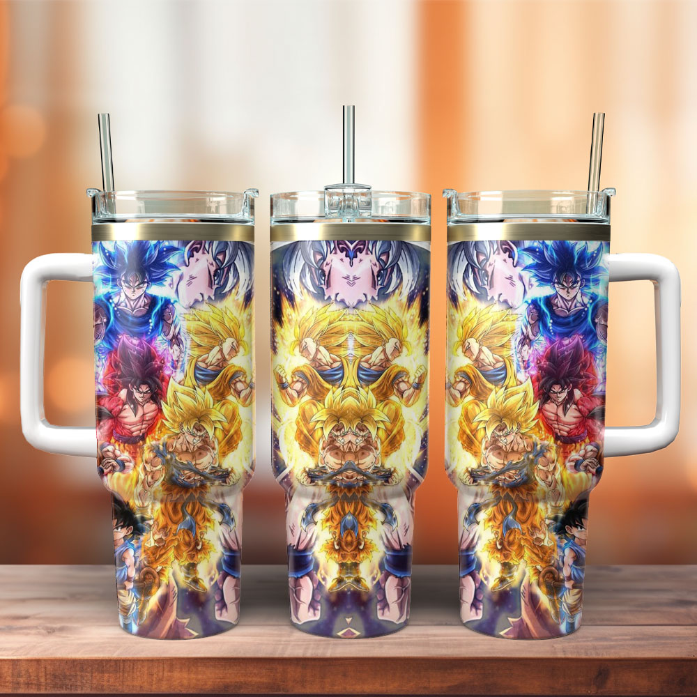 Dragon Ball Anime Custom Stanley Quencher 40oz Stainless Steel Tumbler With Handle