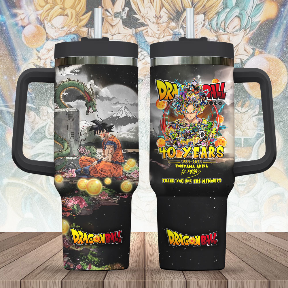 Dragon Ball Anime Custom Stanley Quencher 40oz Stainless Steel Tumbler With Handle