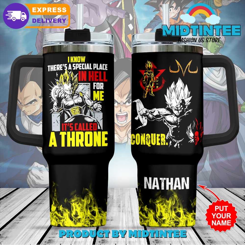 Dragon Ball Cartoon Custom Stanley Quencher 40oz Stainless Steel Tumbler With Handle