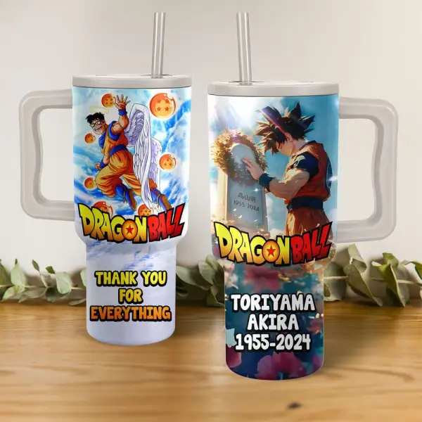 Dragon Ball Toriyama Akira Tribute Anime Custom Stanley Quencher 40oz Stainless Steel Tumbler With Handle