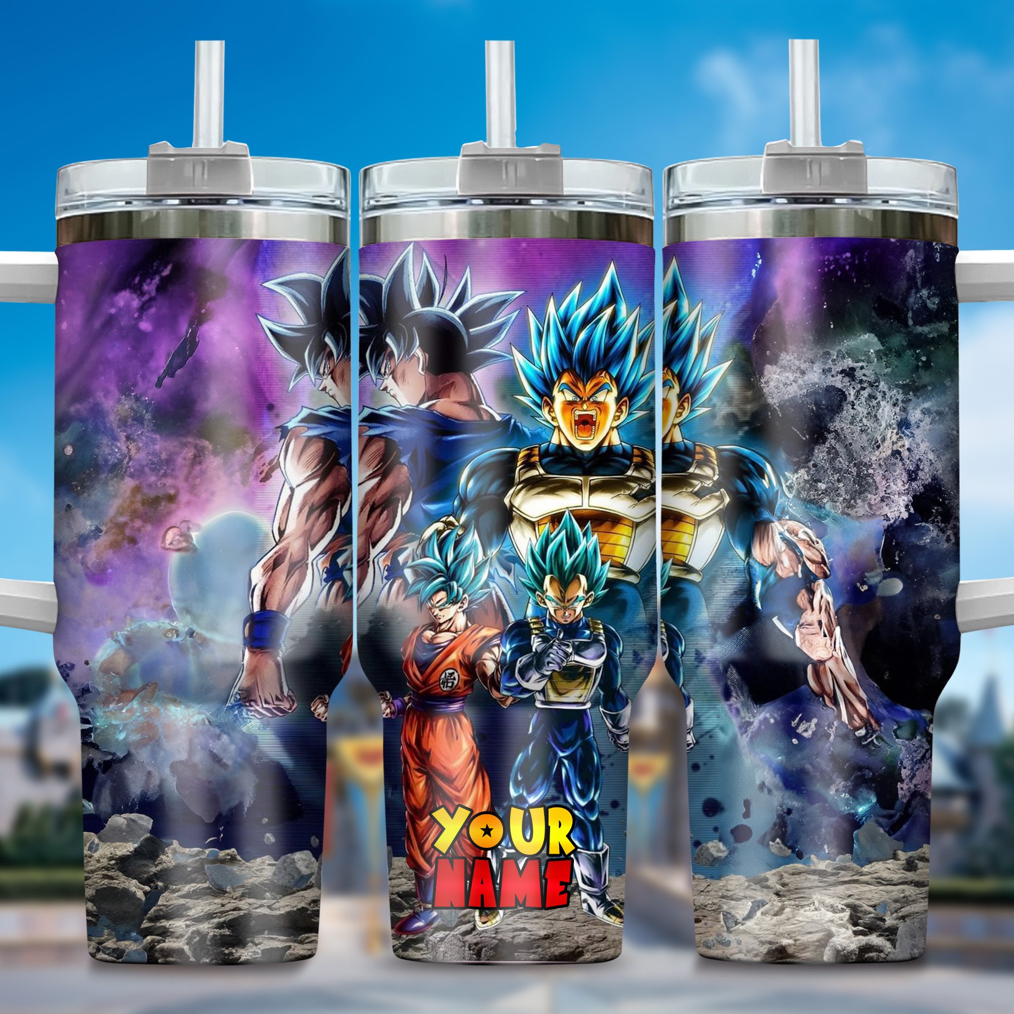 Dragon Ball Z Movies Custom Stanley Quencher 40oz Stainless Steel Tumbler With Handle