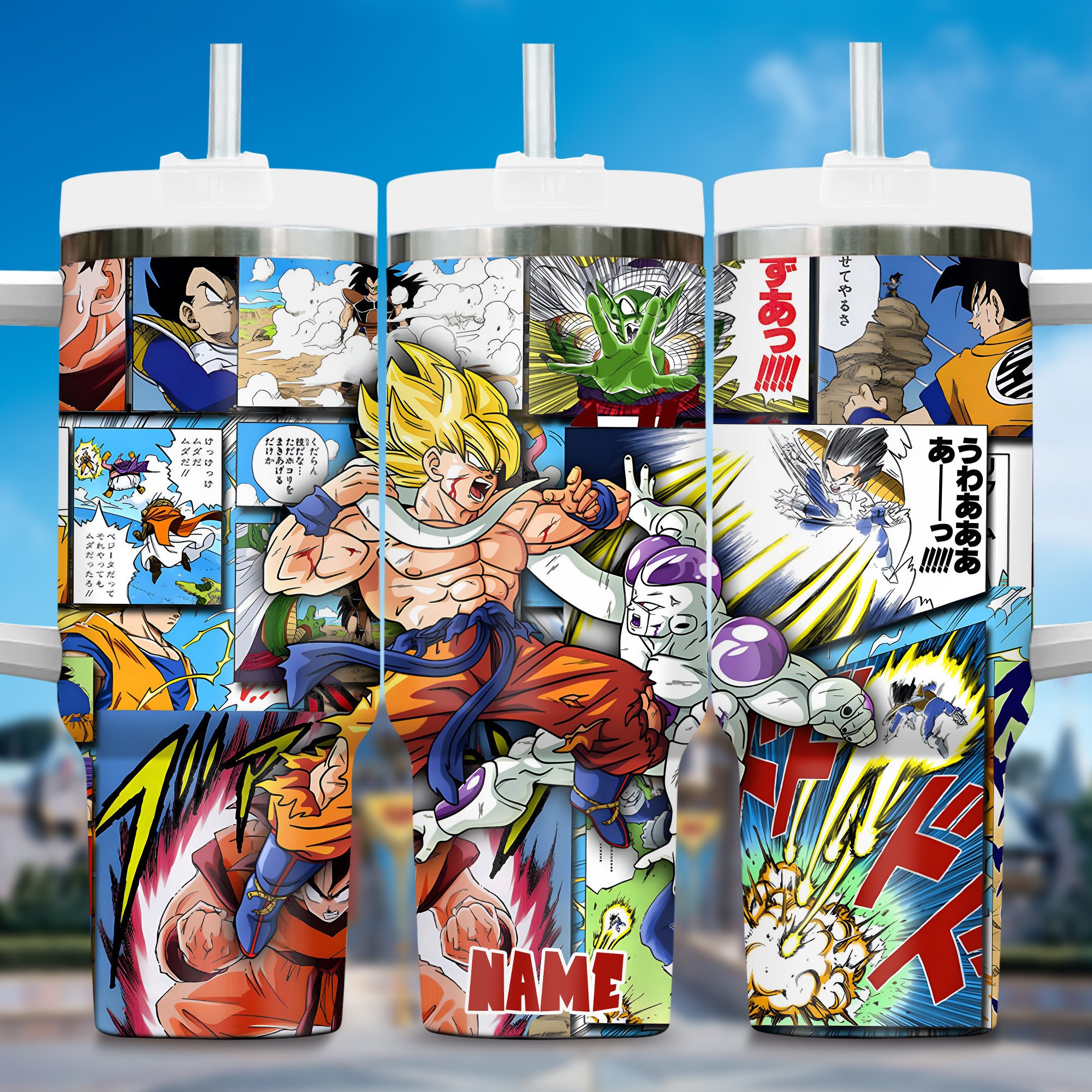 Dragon Ball Z Movies Custom Stanley Quencher 40oz Stainless Steel Tumbler With Handle