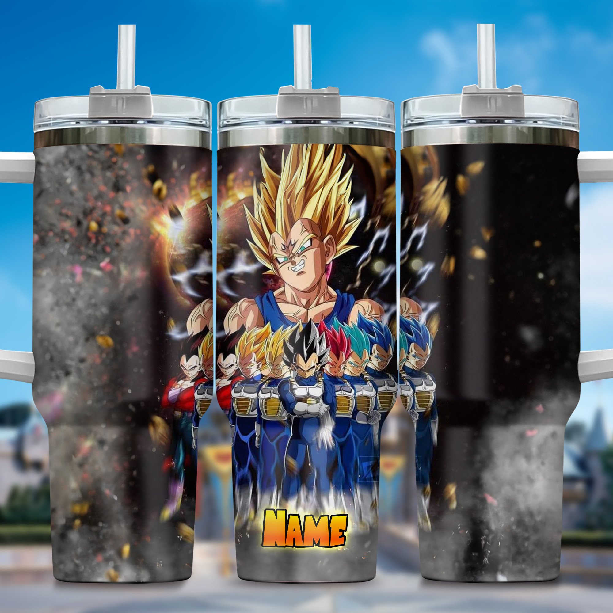 Dragon Ball Z Movies Custom Stanley Quencher 40oz Stainless Steel Tumbler With Handle