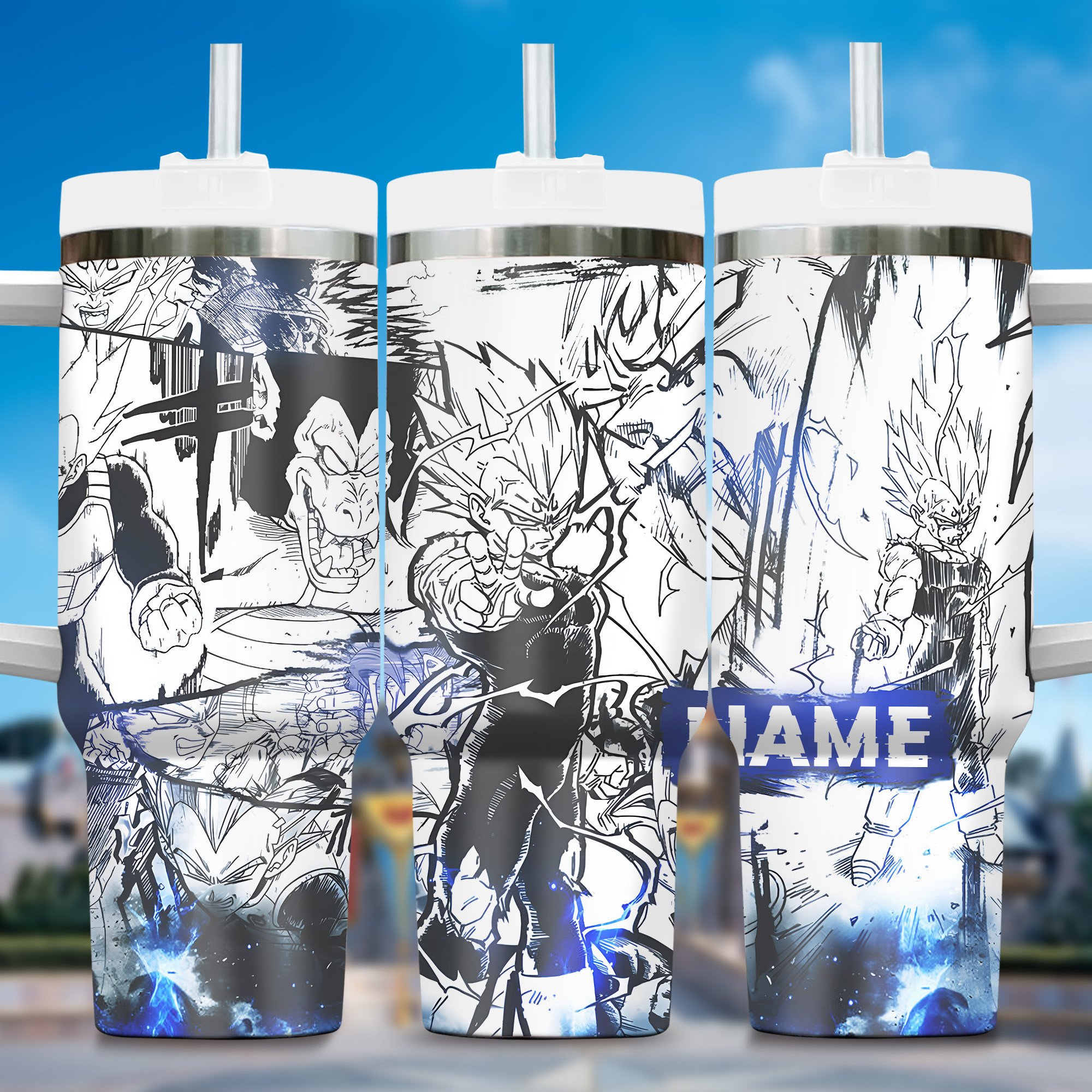 Dragon Ball Z Movies Custom Stanley Quencher 40oz Stainless Steel Tumbler With Handle