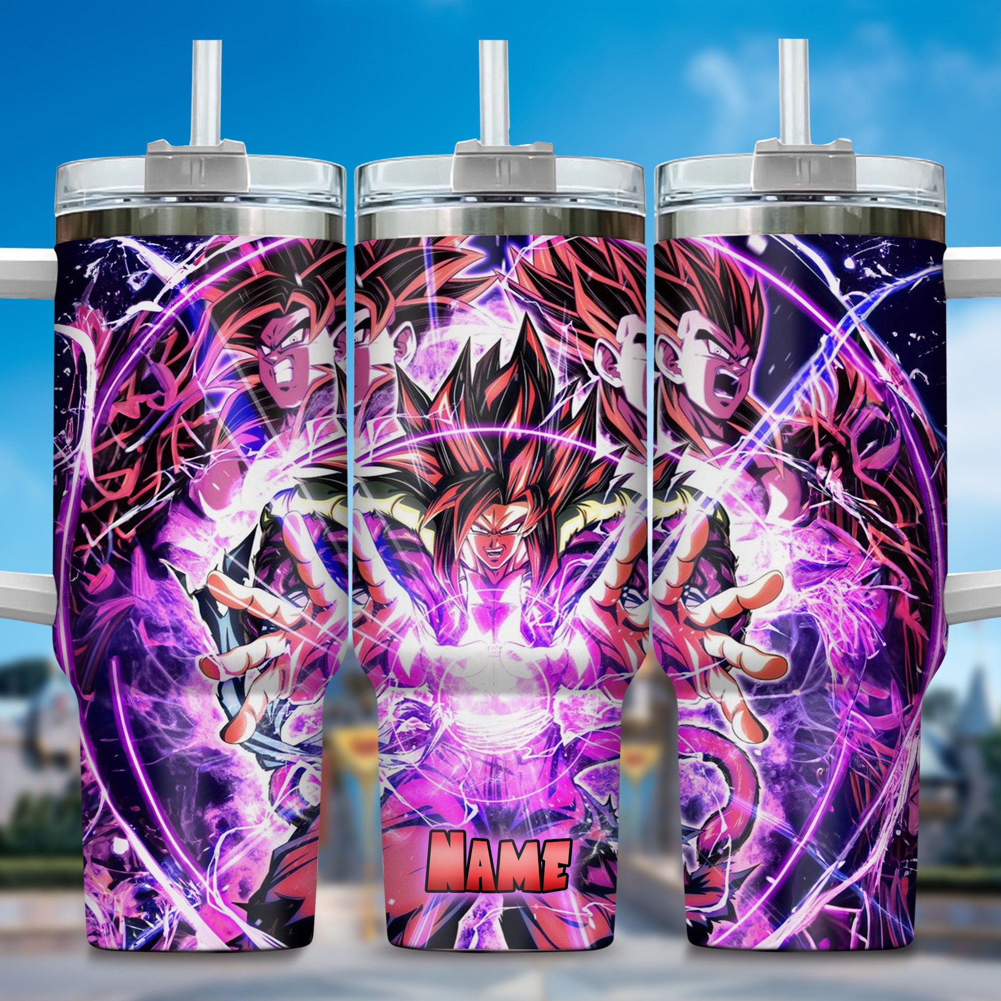 Dragon Ball Z Movies Custom Stanley Quencher 40oz Stainless Steel Tumbler With Handle