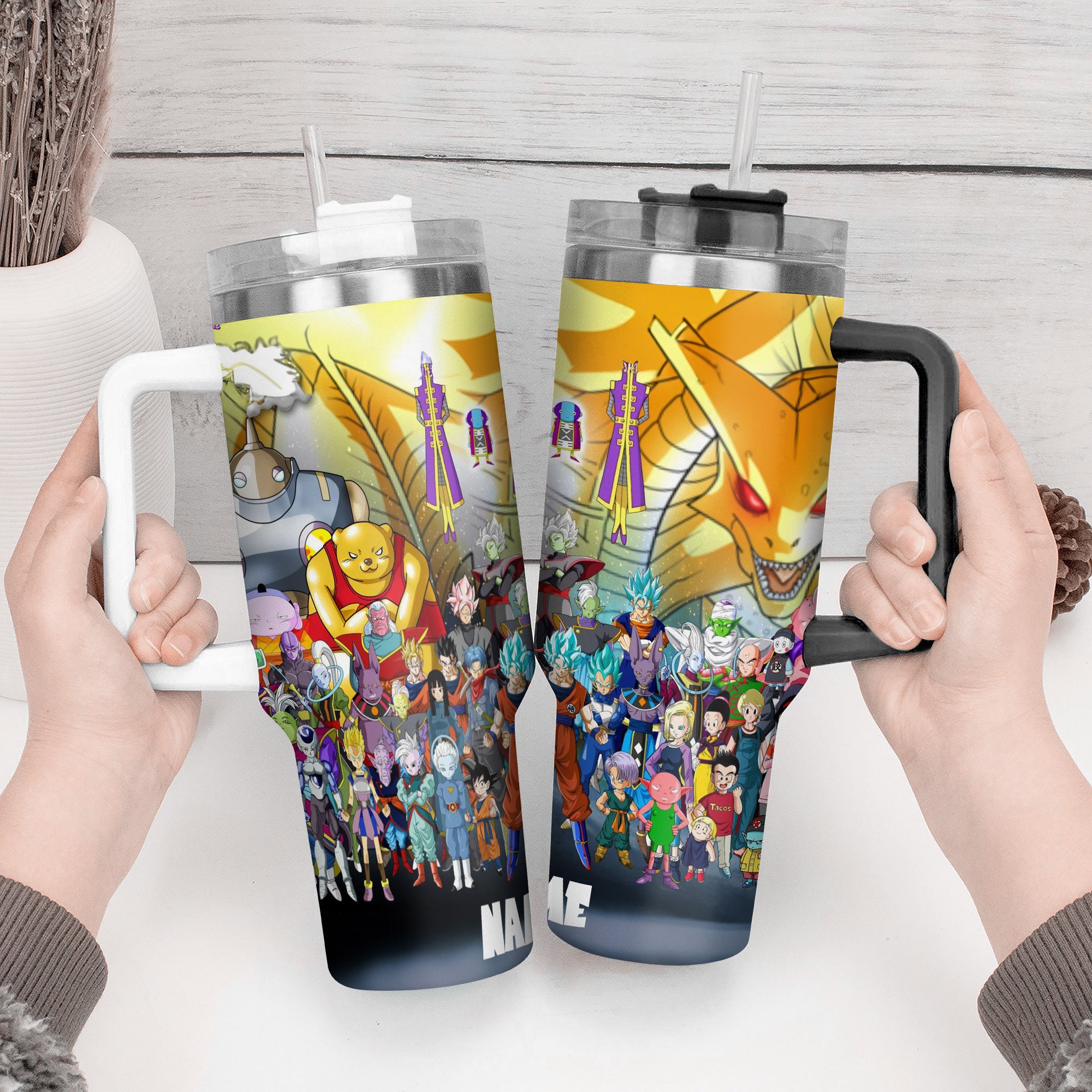 Dragon Ball Z Movies Custom Stanley Quencher 40oz Stainless Steel Tumbler With Handle