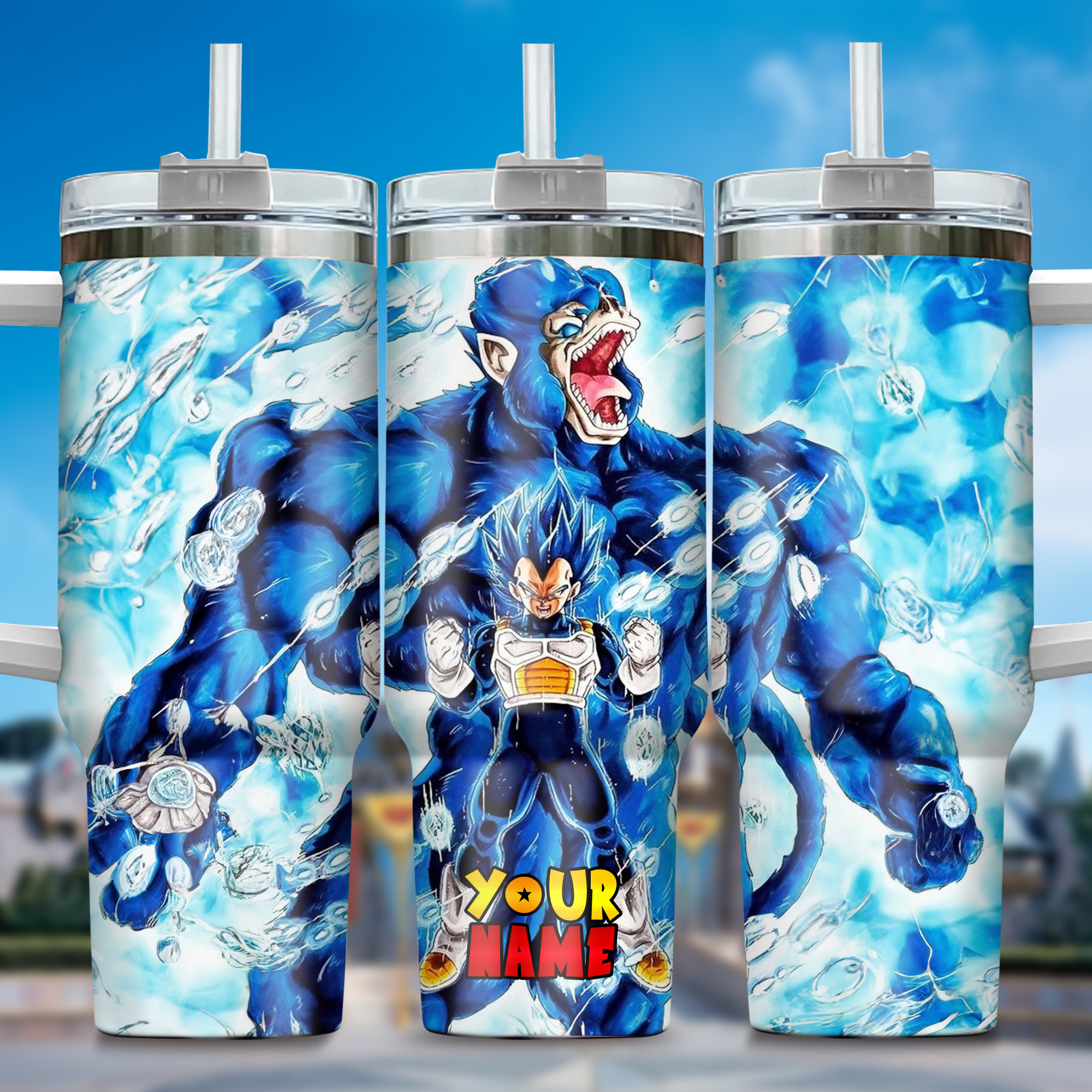 Dragon Ball Z Movies Custom Stanley Quencher 40oz Stainless Steel Tumbler With Handle