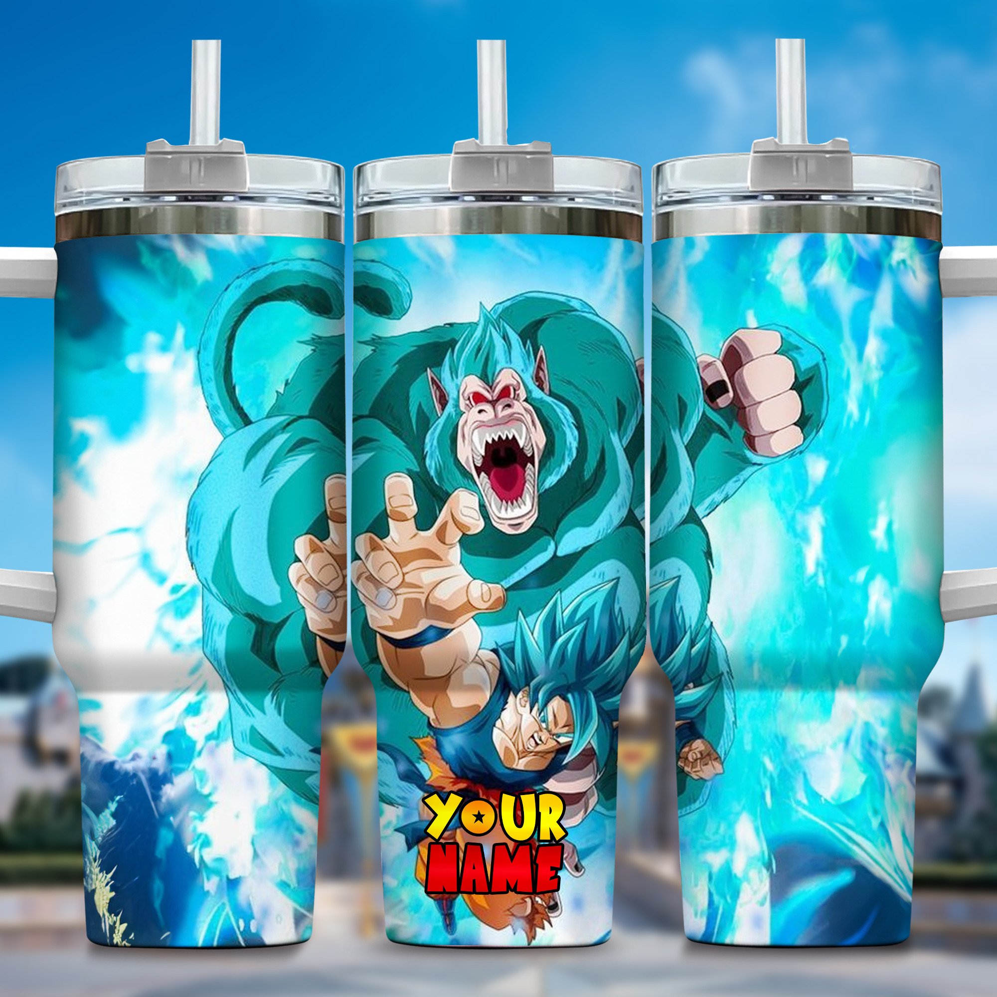 Dragon Ball Z Movies Custom Stanley Quencher 40oz Stainless Steel Tumbler With Handle