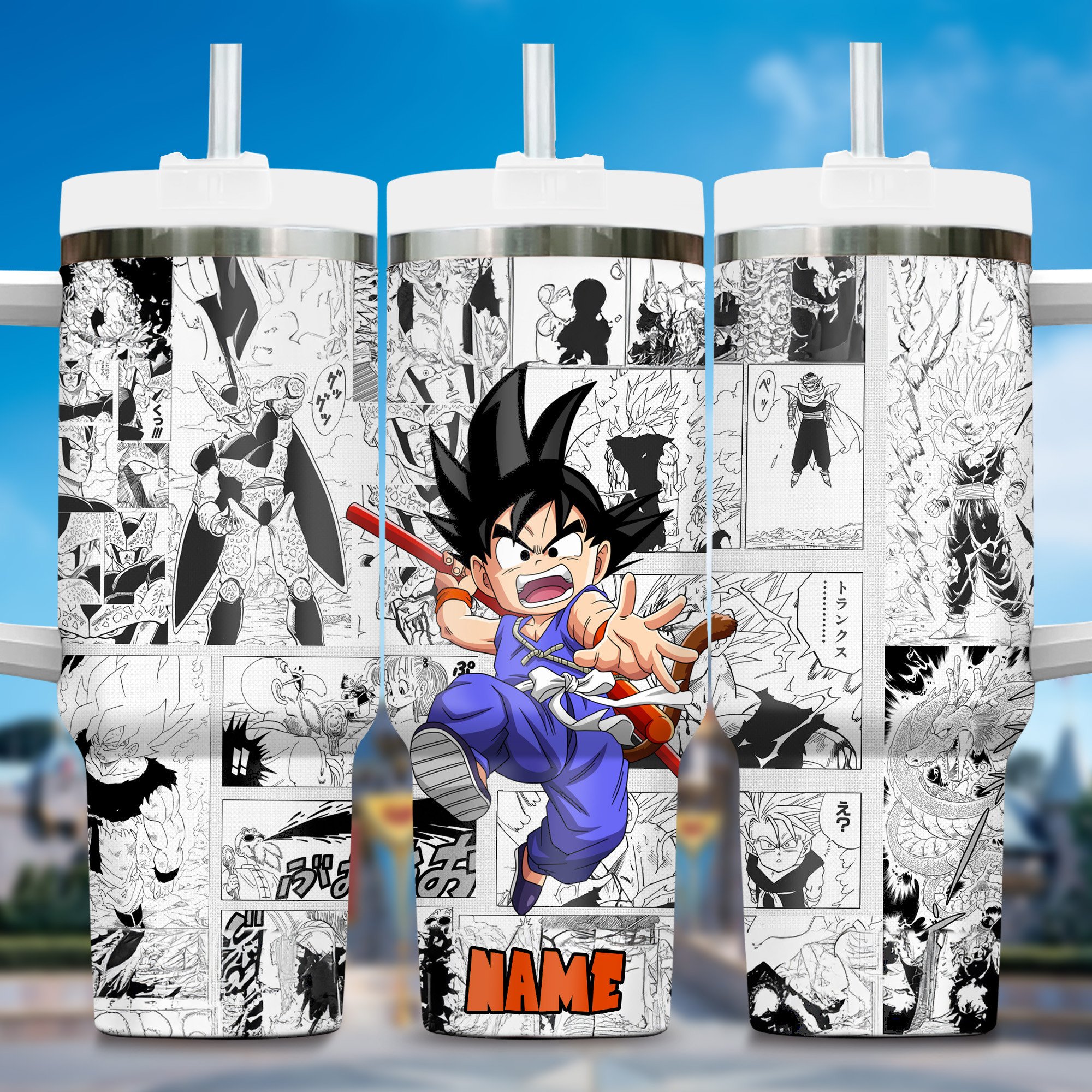 Dragon Ball Z Movies Custom Stanley Quencher 40oz Stainless Steel Tumbler With Handle