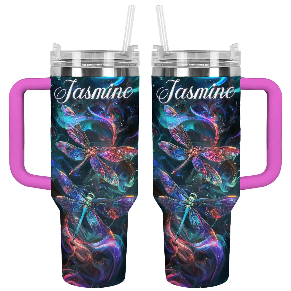 Dragonfly Custom Stanley Quencher 40oz Stainless Steel Tumbler With Handle