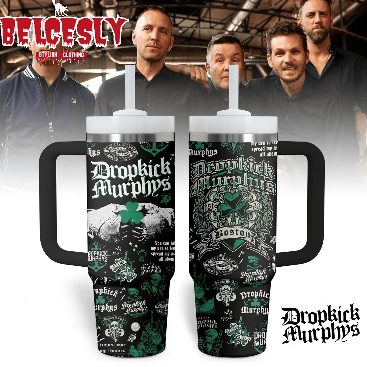Dropkick Murphys Music Custom Stanley Quencher 40oz Stainless Steel Tumbler With Handle