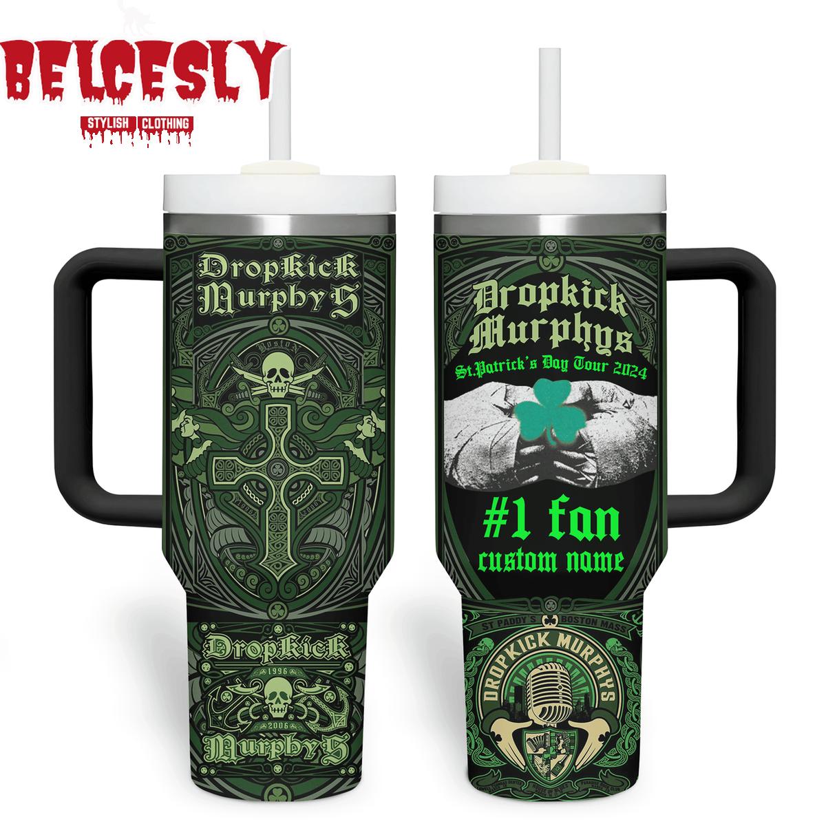 Dropkick Murphys Music Custom Stanley Quencher 40oz Stainless Steel Tumbler With Handle