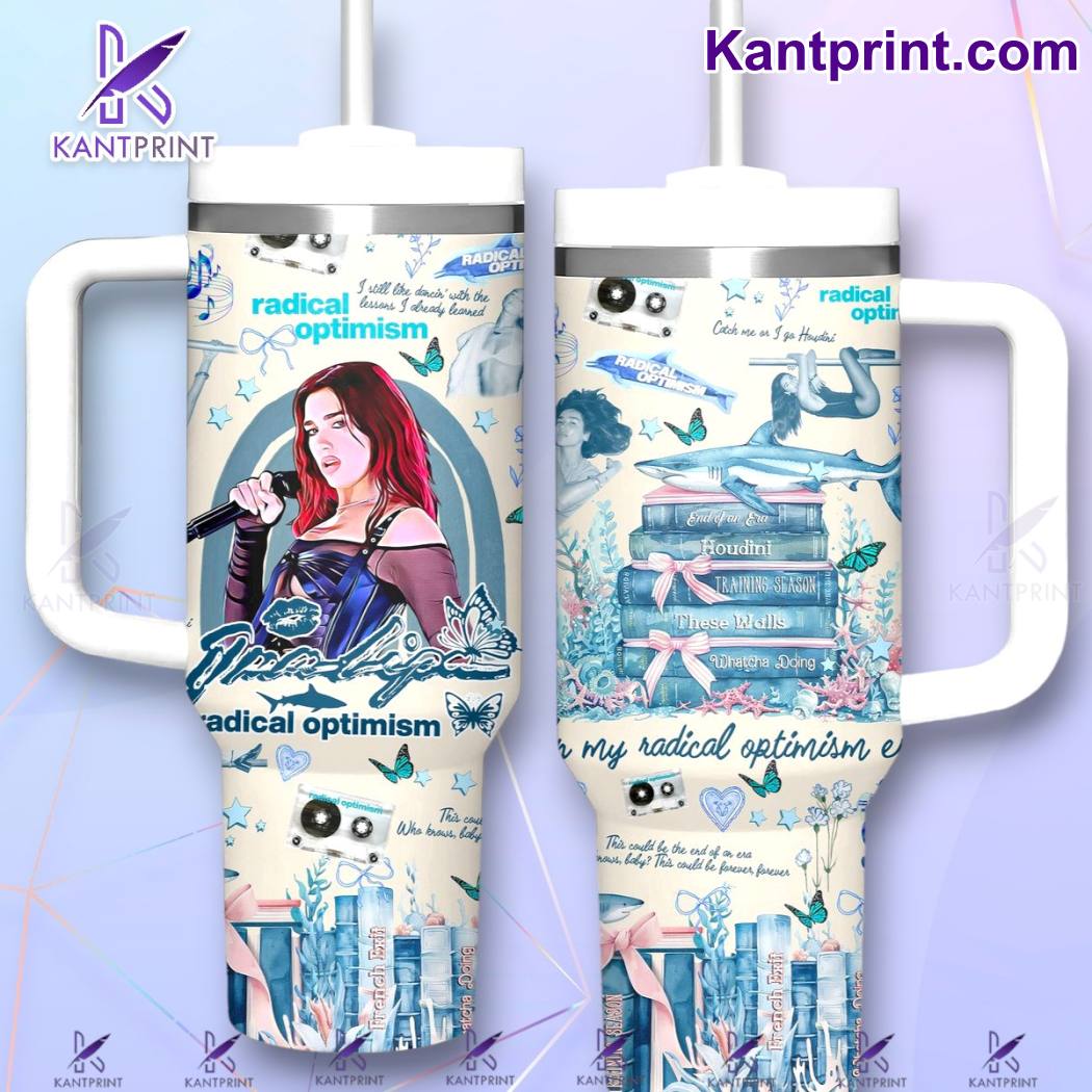 Dua Lipa Radical Optimism Music Custom Stanley Quencher 40oz Stainless Steel Tumbler With Handle