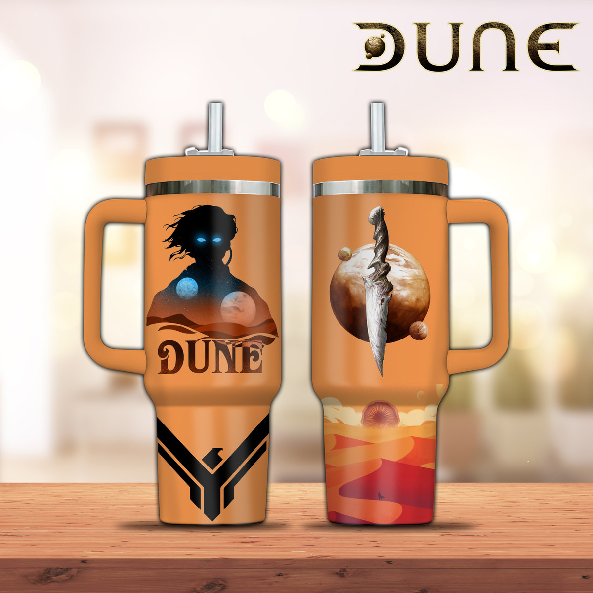 Dune Movies Custom Stanley Quencher 40oz Stainless Steel Tumbler With Handle