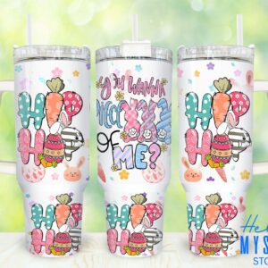 Easter Hip Hop Custom Stanley Quencher 40oz Stainless Steel Tumbler With Handle