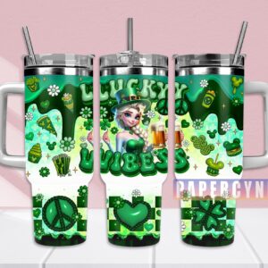 Elsa Frozen Custom Stanley Quencher 40oz Stainless Steel Tumbler With Handle