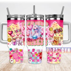 Elsa Frozen Custom Stanley Quencher 40oz Stainless Steel Tumbler With Handle