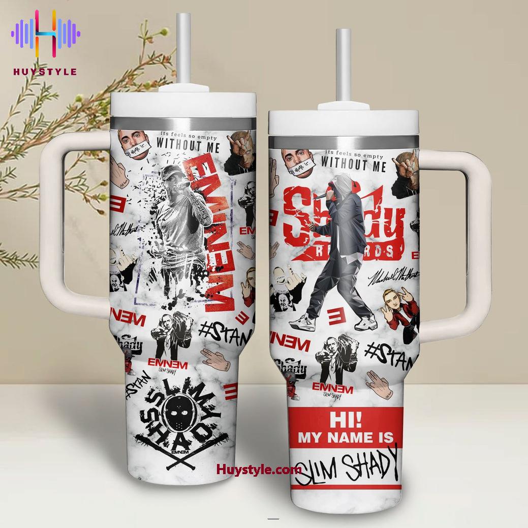 Eminem Music Custom Stanley Quencher 40oz Stainless Steel Tumbler With Handle
