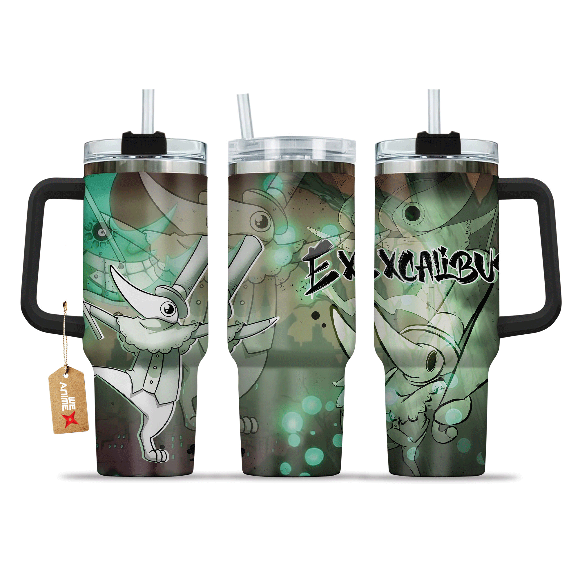 Excalibur Soul Eater Anime Custom Stanley Quencher 40oz Stainless Steel Tumbler With Handle