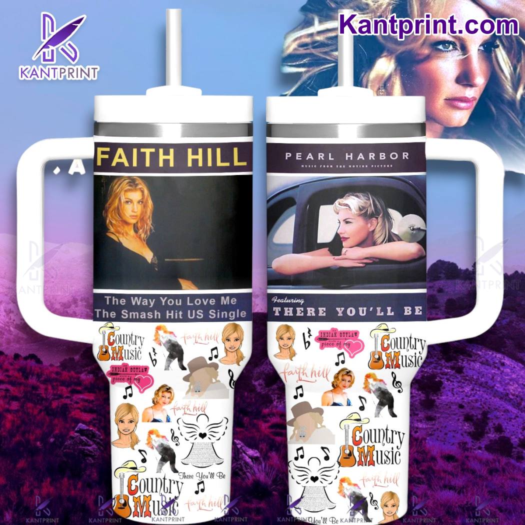 Faith Hill Music Custom Stanley Quencher 40oz Stainless Steel Tumbler With Handle