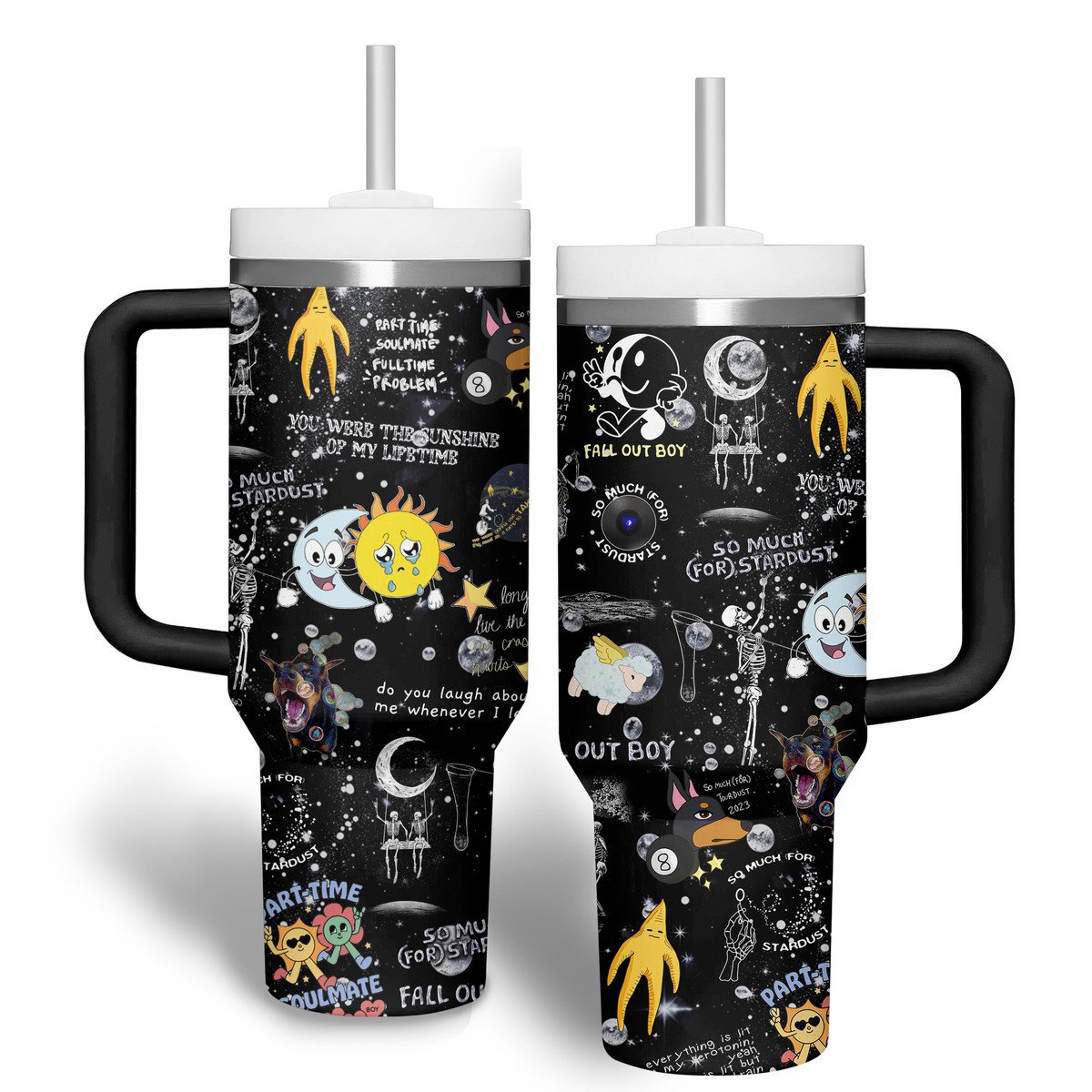 Fall Out Boy Music Custom Stanley Quencher 40oz Stainless Steel Tumbler With Handle