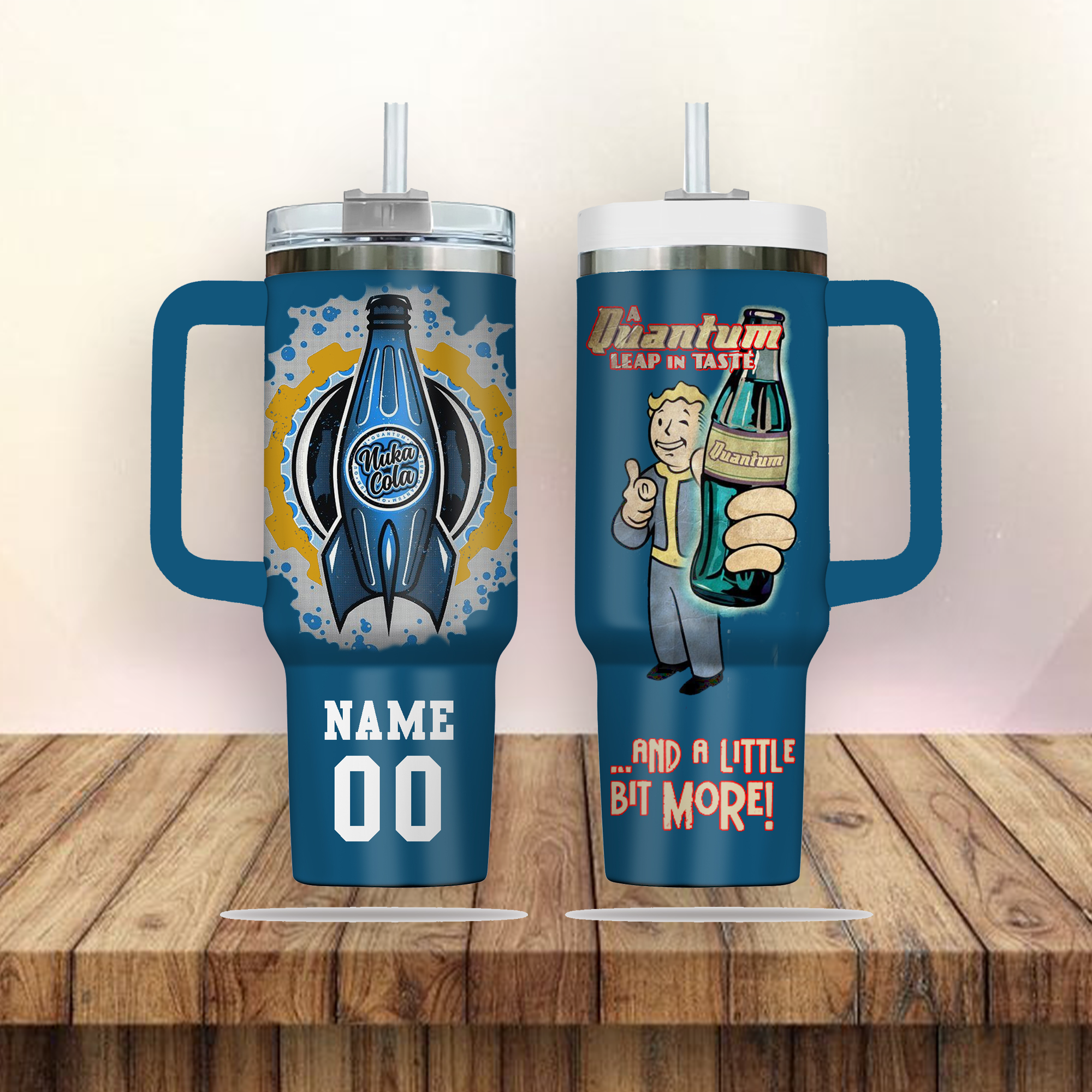 Fallout Drinks Custom Stanley Quencher 40oz Stainless Steel Tumbler With Handle
