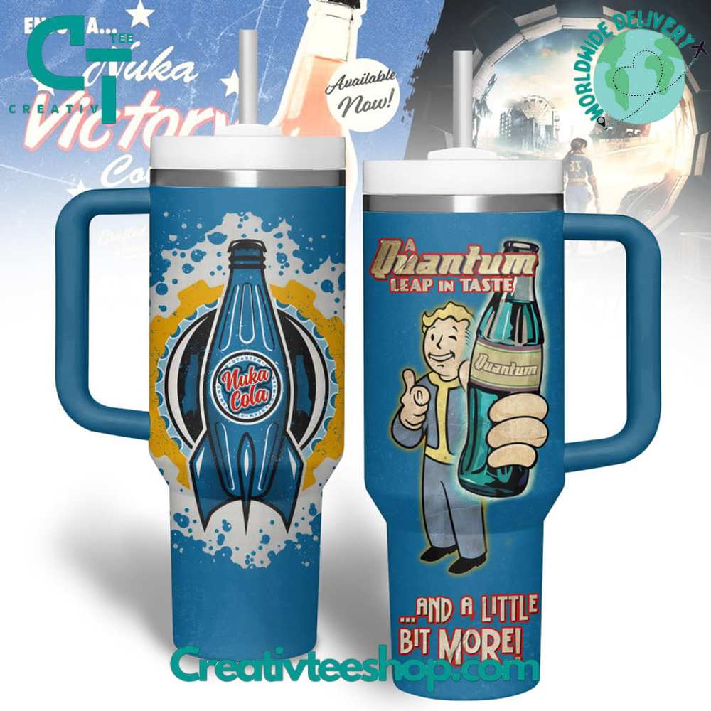 Fallout Nuka Cola TV Series Custom Stanley Quencher 40oz Stainless Steel Tumbler With Handle