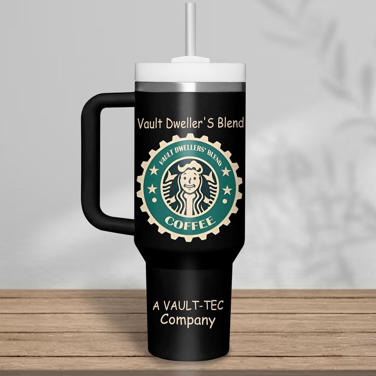 Fallout Vault-Tec Games Custom Stanley Quencher 40oz Stainless Steel Tumbler With Handle