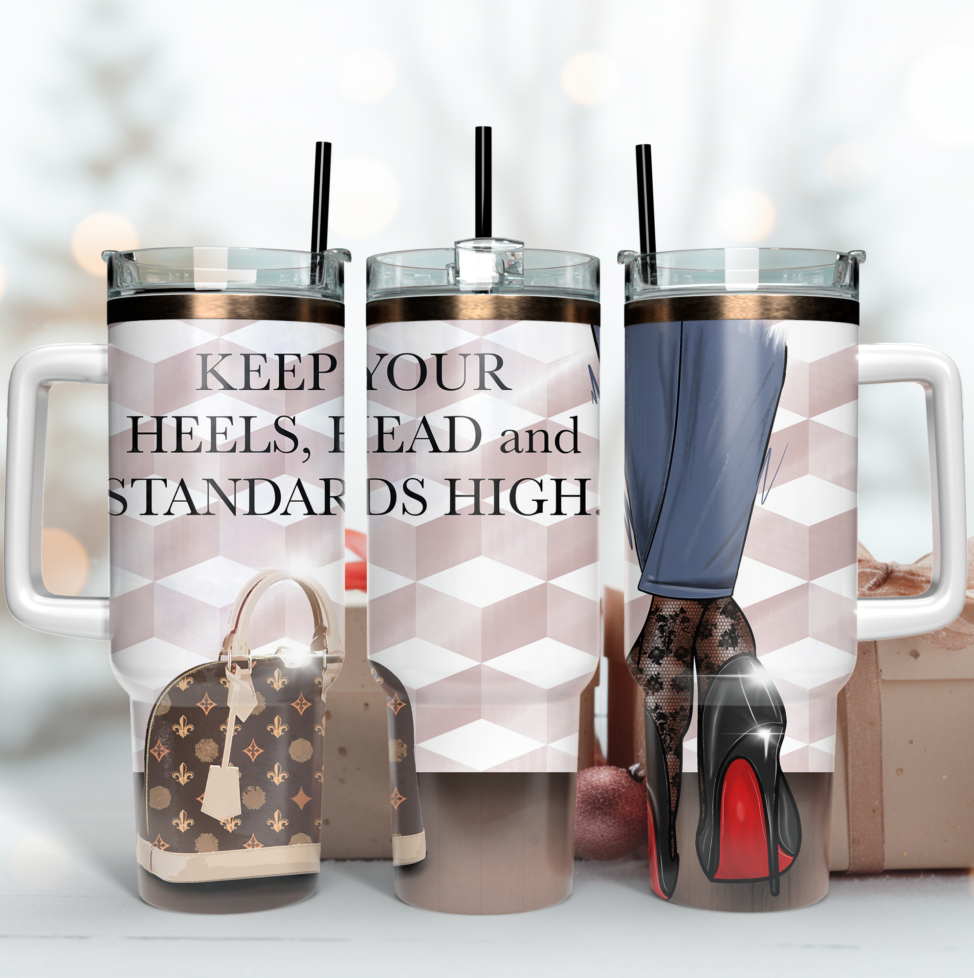 Fashion Girl Quote Custom Stanley Quencher 40oz Stainless Steel Tumbler With Handle