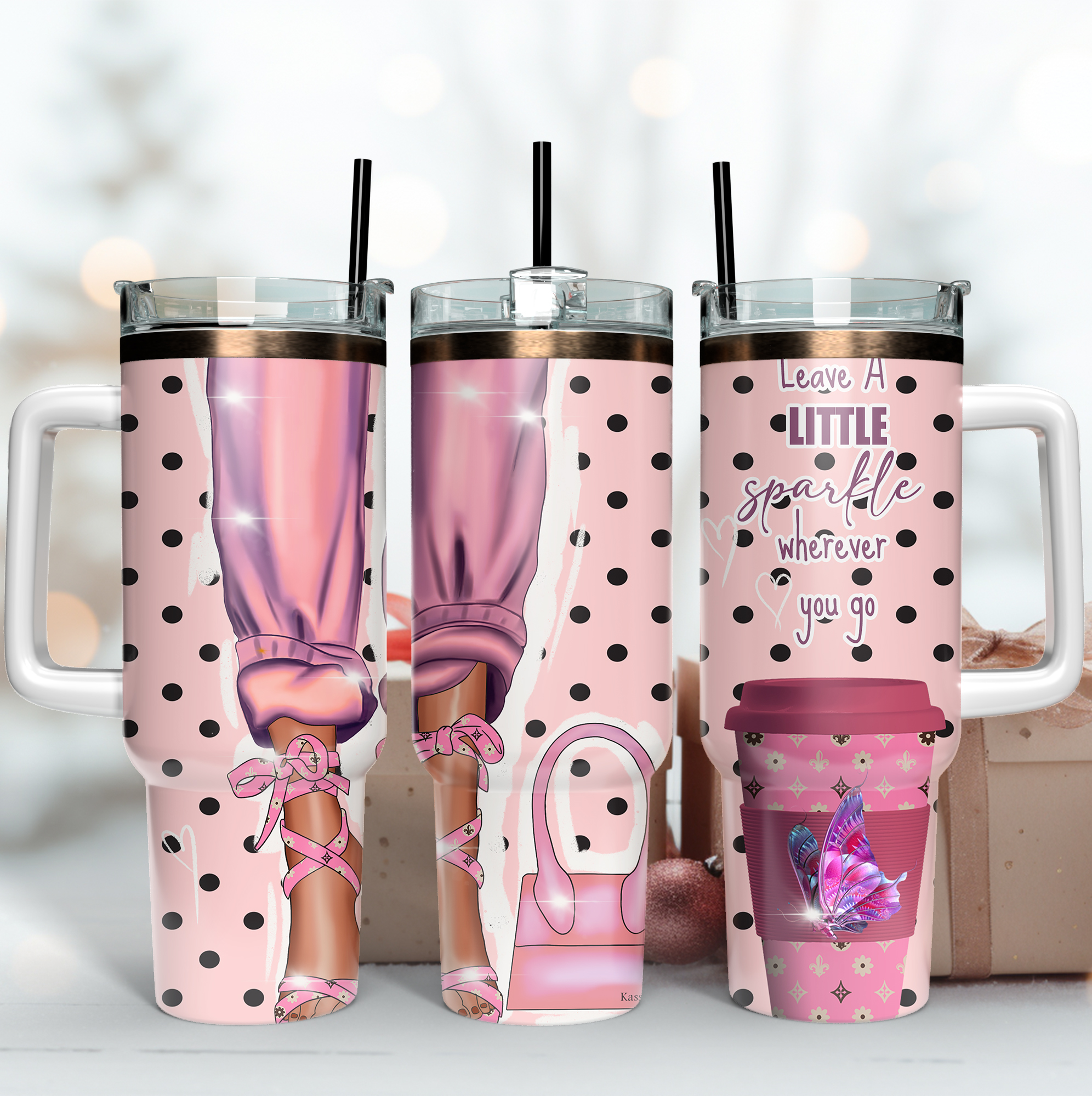 Fashion Girl Quote Custom Stanley Quencher 40oz Stainless Steel Tumbler With Handle
