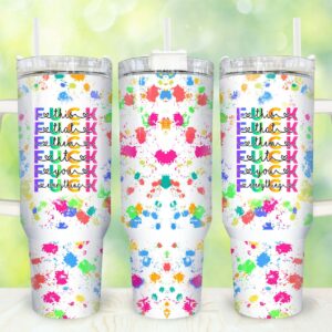 F*ck Everything Custom Stanley Quencher 40oz Stainless Steel Tumbler With Handle