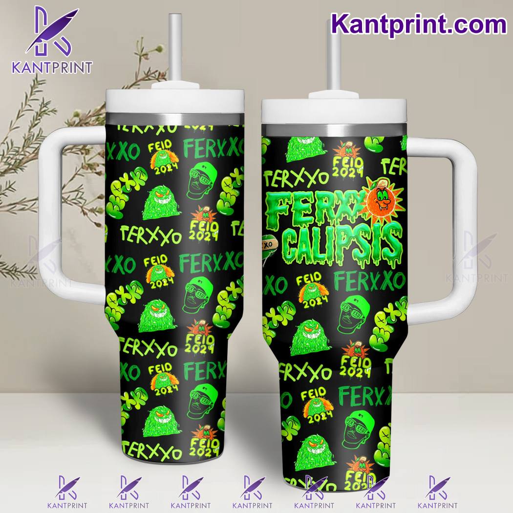 Feid Ferxxo Calipsis Music Custom Stanley Quencher 40oz Stainless Steel Tumbler With Handle