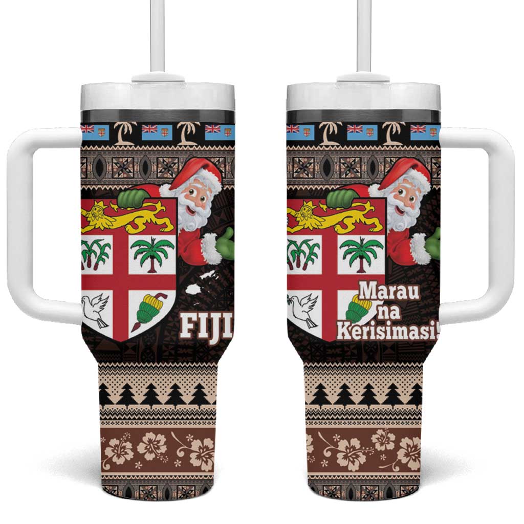 Fiji Christmas Custom Stanley Quencher 40oz Stainless Steel Tumbler With Handle