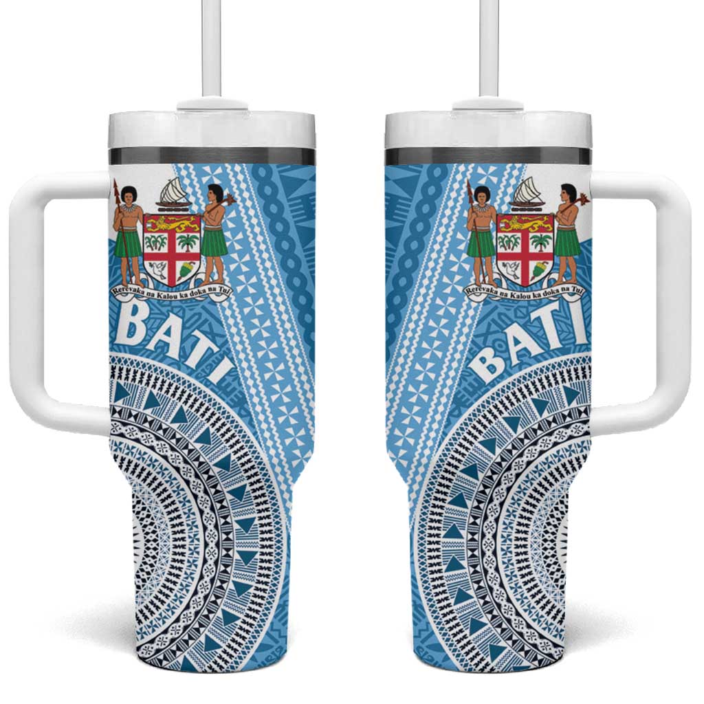 Fiji Rugby Bati Tapa Custom Stanley Quencher 40oz Stainless Steel Tumbler With Handle