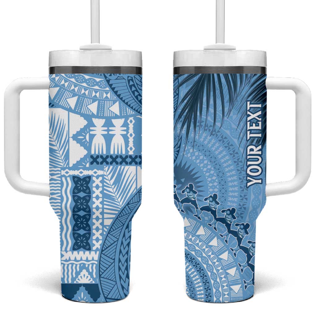 Fiji Rugby Bula Masi Fish Tail Kaivity Cibi Turquoise Custom Stanley Quencher 40oz Stainless Steel Tumbler With Handle
