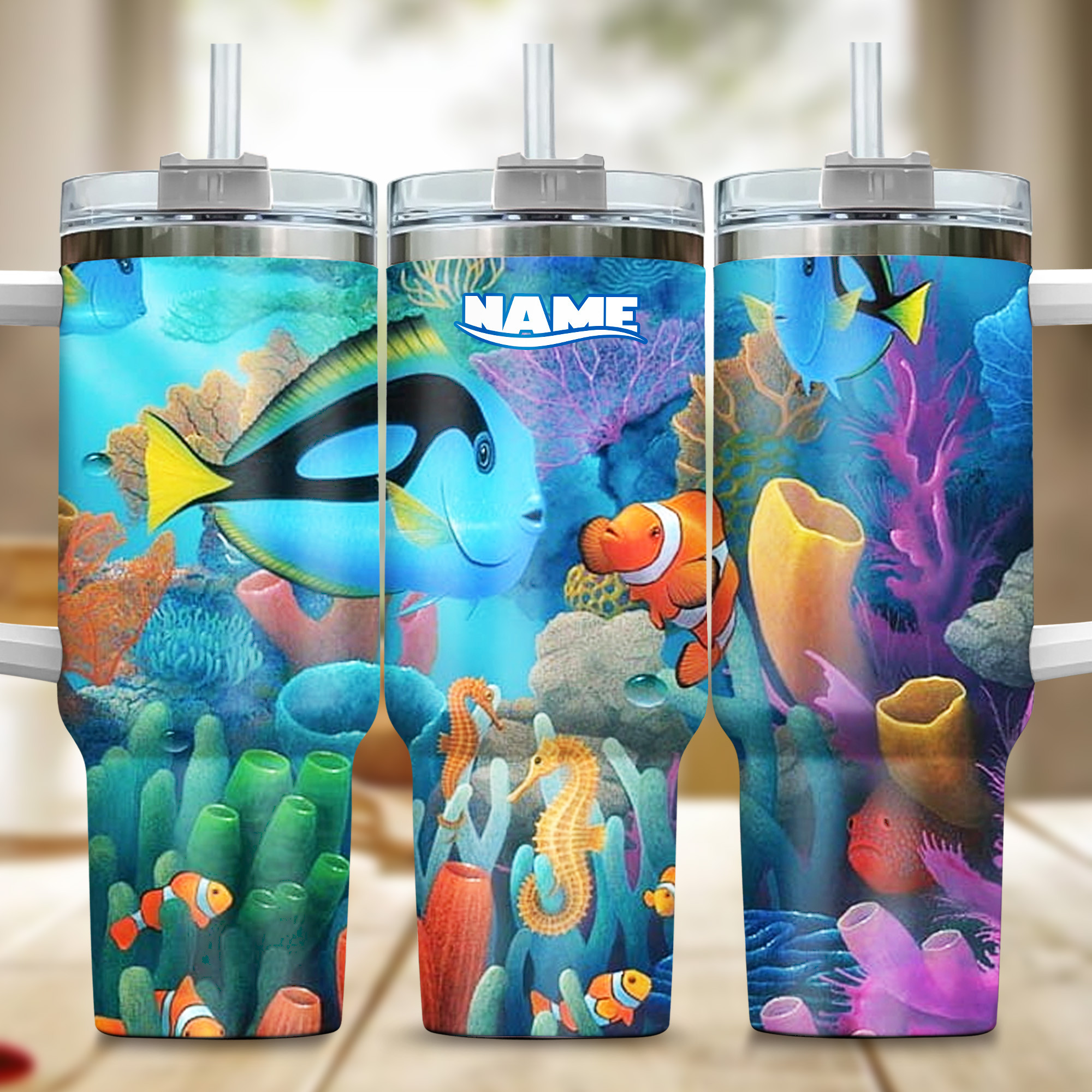 Finding Nemo Movies Custom Stanley Quencher 40oz Stainless Steel Tumbler With Handle