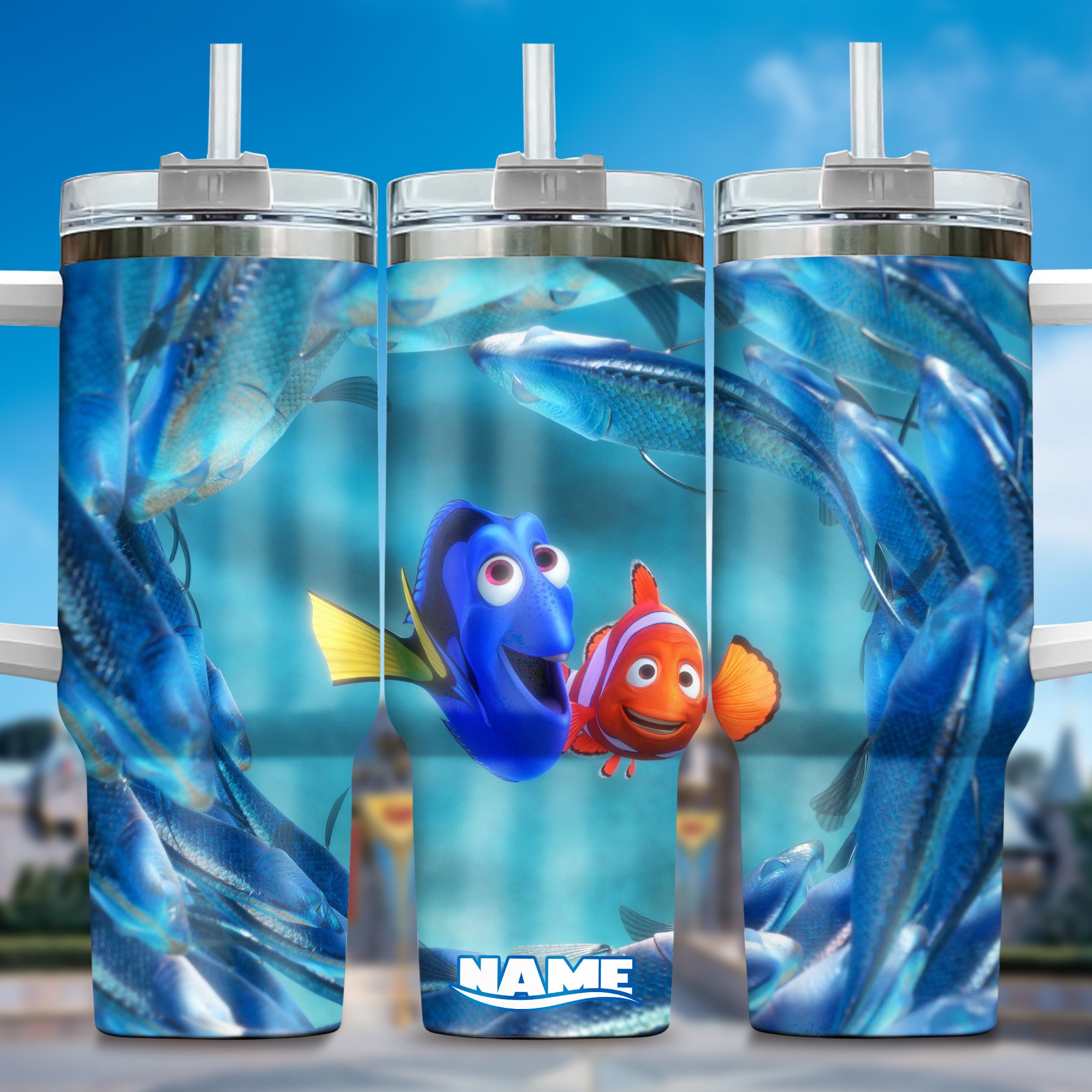Finding Nemo Movies Custom Stanley Quencher 40oz Stainless Steel Tumbler With Handle