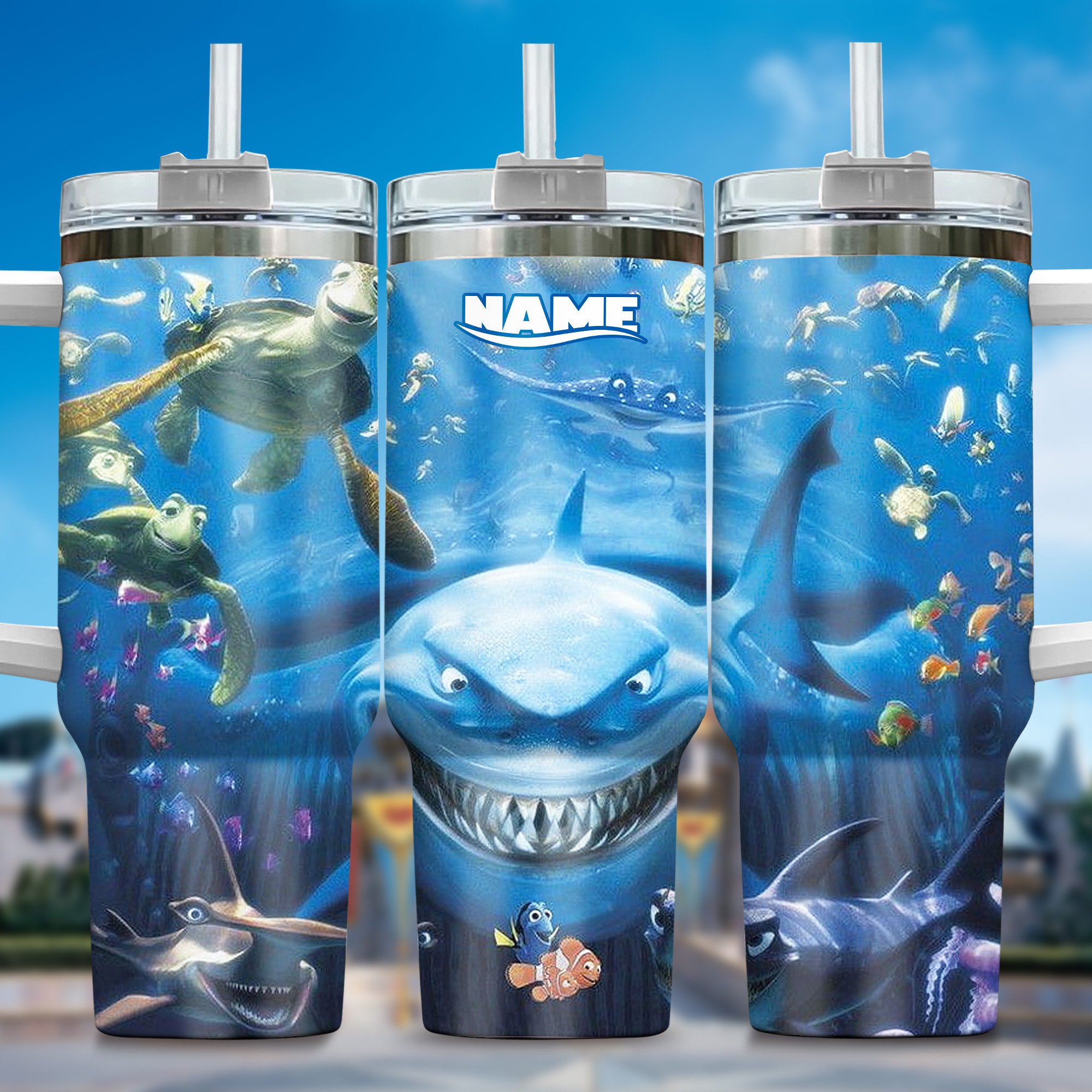 Finding Nemo Movies Custom Stanley Quencher 40oz Stainless Steel Tumbler With Handle