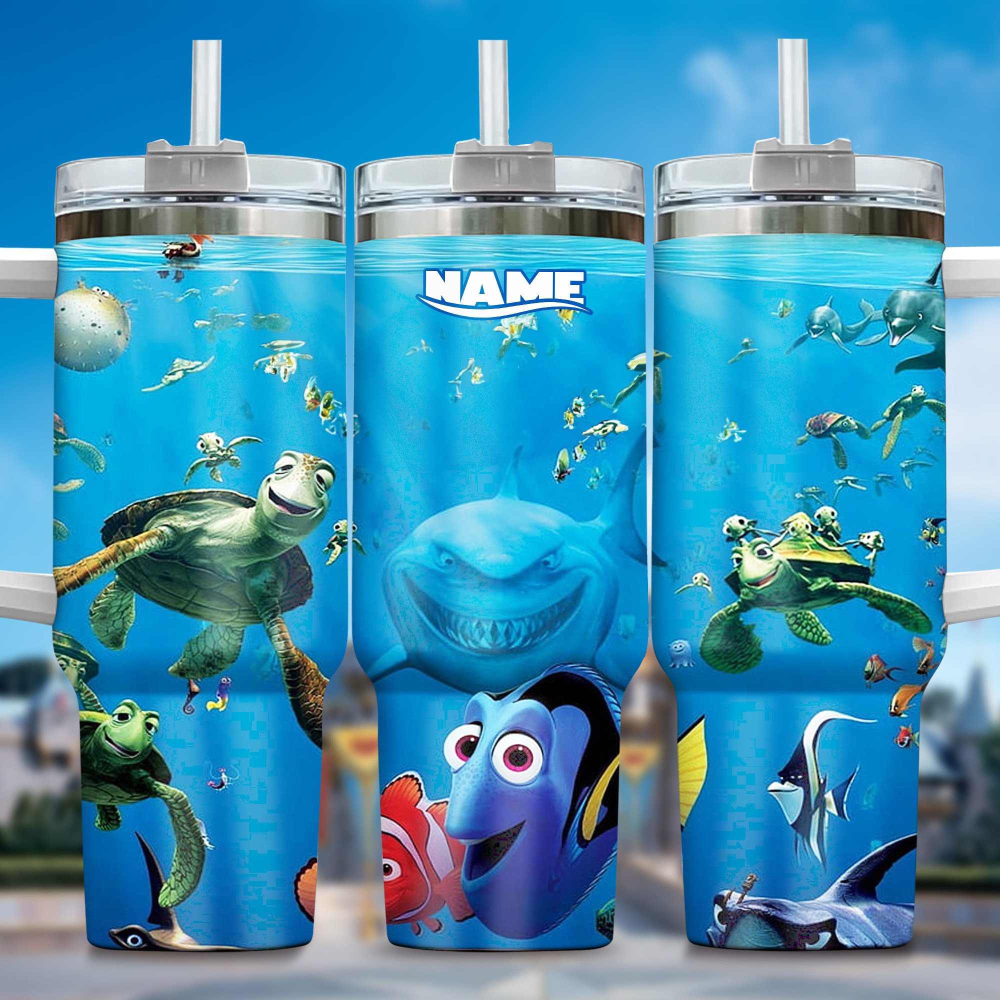 Finding Nemo Movies Custom Stanley Quencher 40oz Stainless Steel Tumbler With Handle