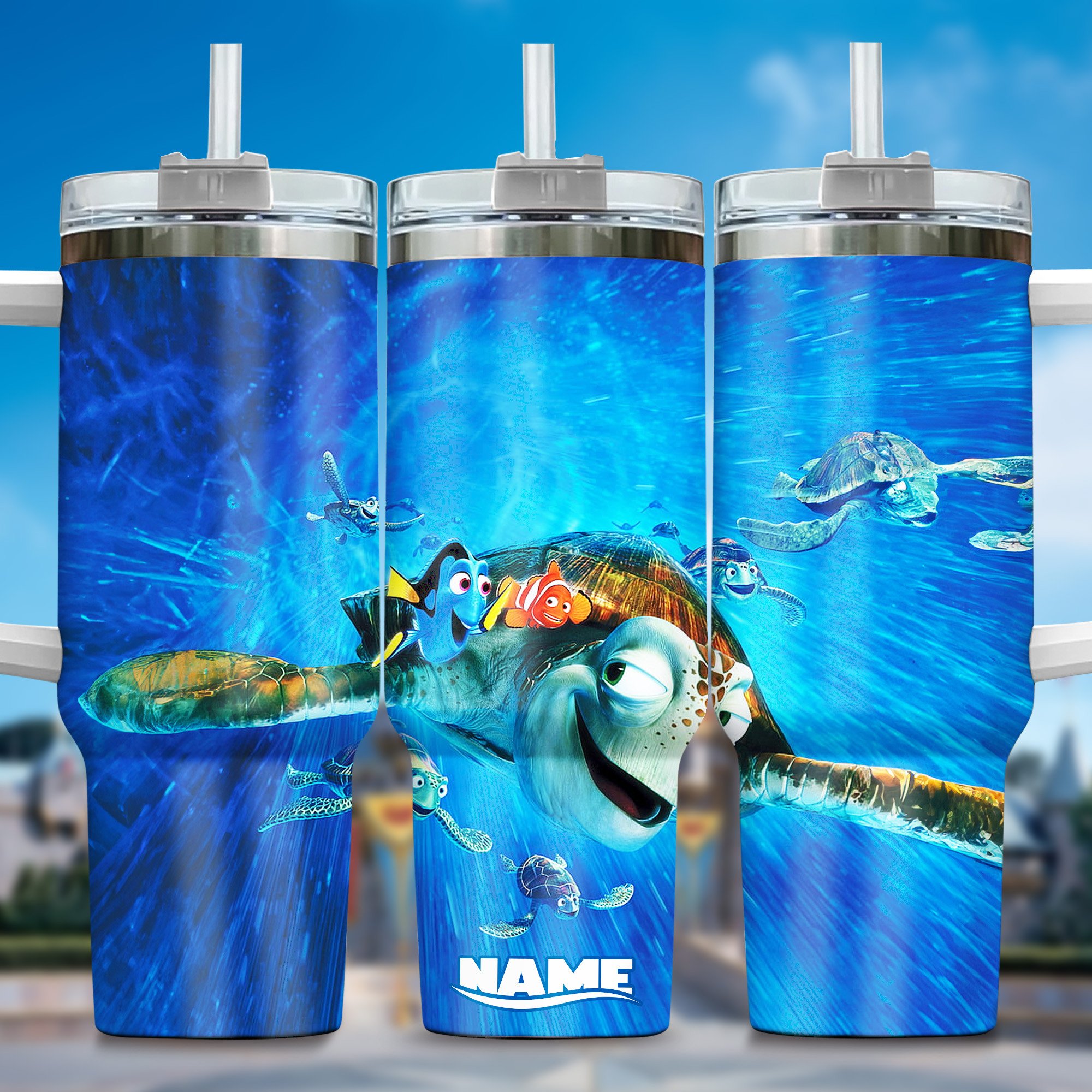Finding Nemo Movies Custom Stanley Quencher 40oz Stainless Steel Tumbler With Handle