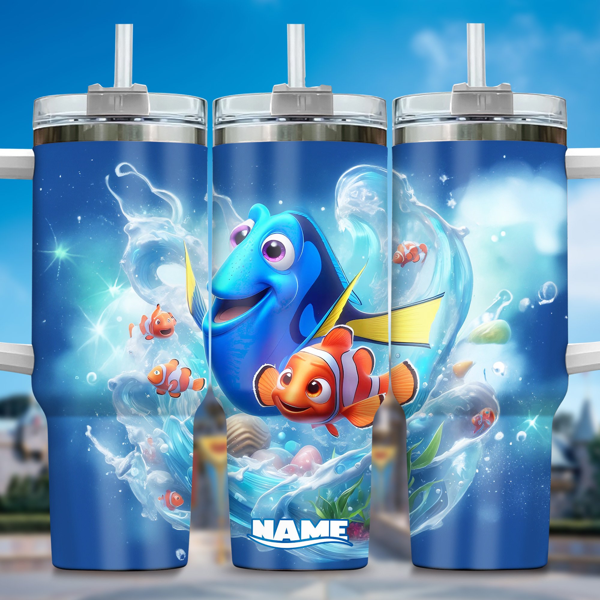 Finding Nemo Movies Custom Stanley Quencher 40oz Stainless Steel Tumbler With Handle