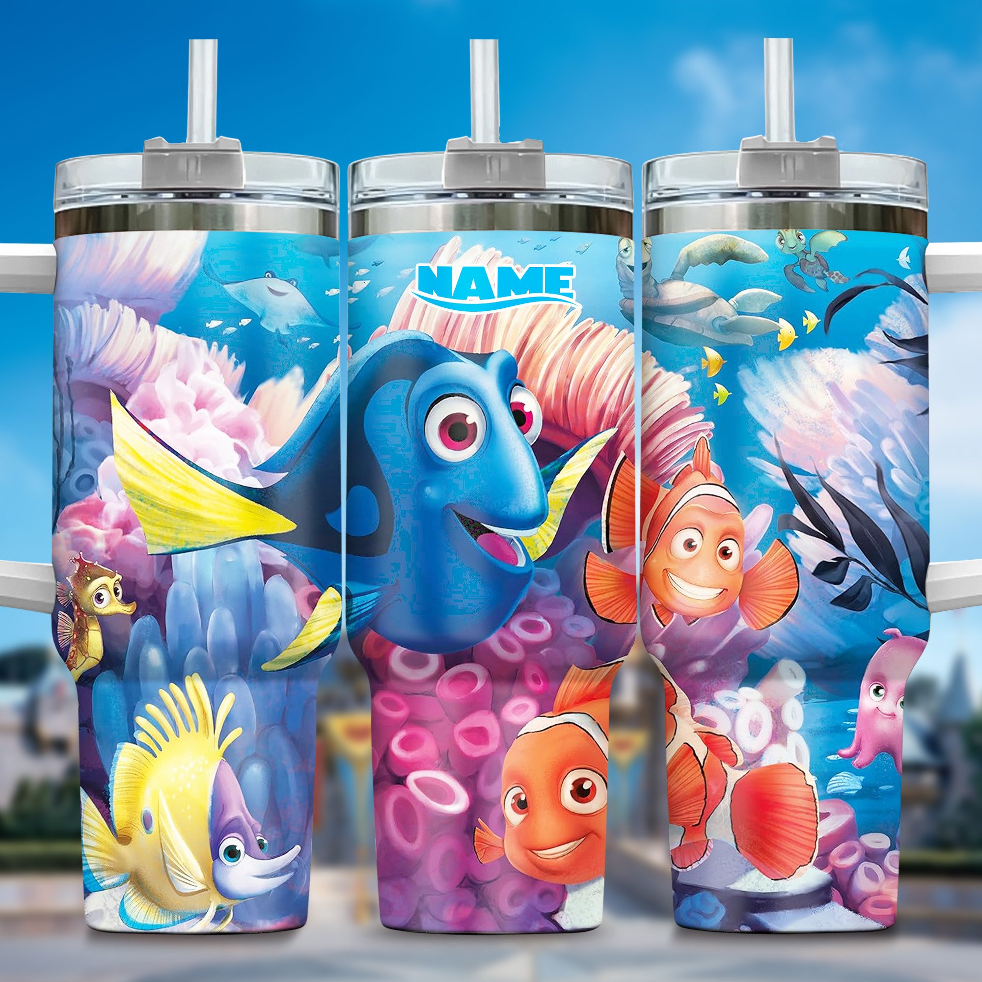 Finding Nemo Movies Custom Stanley Quencher 40oz Stainless Steel Tumbler With Handle