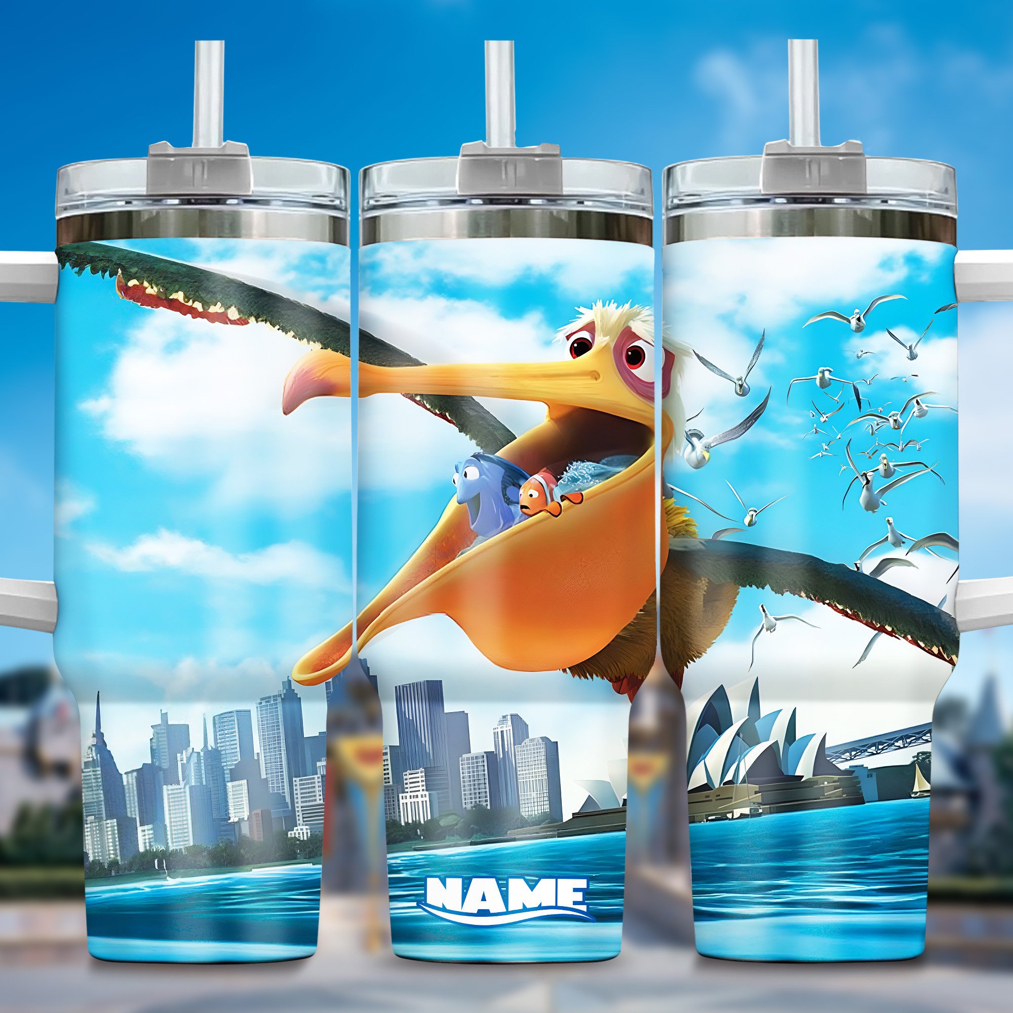 Finding Nemo Movies Custom Stanley Quencher 40oz Stainless Steel Tumbler With Handle