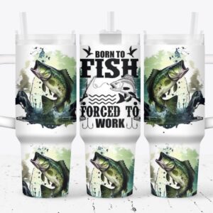 Fish Custom Stanley Quencher 40oz Stainless Steel Tumbler With Handle